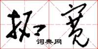 刘少英拓宽草书怎么写