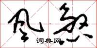 刘少英風煞草书怎么写