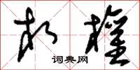 刘少英相权草书怎么写