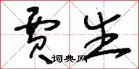 刘少英贾生草书怎么写