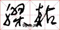 刘少英胶粘草书怎么写