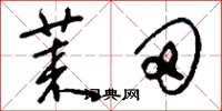 刘少英莱田草书怎么写