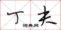 段相林丁夫行书怎么写