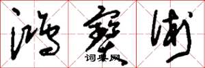 刘少英鸿宝术草书怎么写