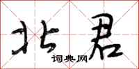 段相林北君行书怎么写