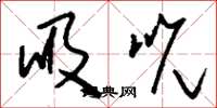 刘少英吸吮草书怎么写