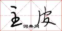 段相林主皮行书怎么写