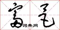 刘少英富邑草书怎么写