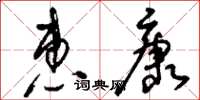 刘少英惠康草书怎么写