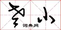 刘少英老小草书怎么写