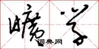 刘少英旷学草书怎么写