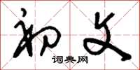 刘少英初文草书怎么写