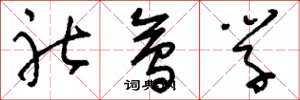 刘少英社会学草书怎么写