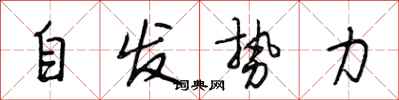 段相林自发势力行书怎么写