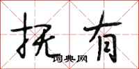 段相林抚有行书怎么写
