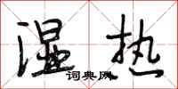 段相林湿热行书怎么写