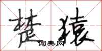 段相林楚猿行书怎么写