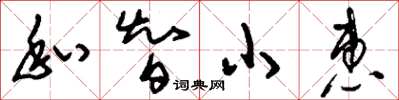 刘少英私智小惠草书怎么写