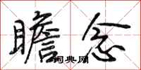 段相林瞻念行书怎么写