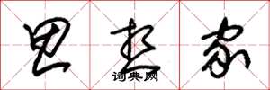 朱锡荣思想家草书怎么写