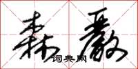 朱锡荣森严草书怎么写