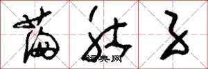 刘少英满肚子草书怎么写