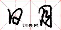 朱锡荣日月草书怎么写