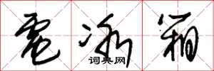 朱锡荣电冰箱草书怎么写