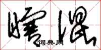 刘少英瞎混草书怎么写