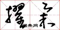刘少英擢举草书怎么写