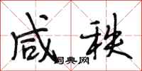 段相林咸秩行书怎么写