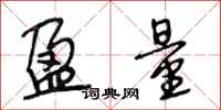 段相林盈量行书怎么写