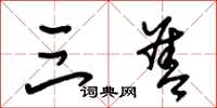 朱锡荣三善草书怎么写