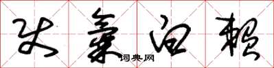 朱锡荣使气白赖草书怎么写