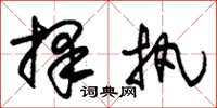 朱锡荣择执草书怎么写