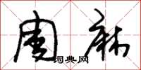 朱锡荣周麻草书怎么写