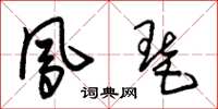 朱锡荣凤琶草书怎么写