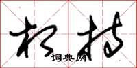 朱锡荣相持草书怎么写