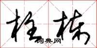 朱锡荣柱栋草书怎么写