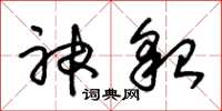 朱锡荣神貌草书怎么写