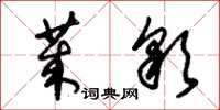 朱锡荣莱彩草书怎么写