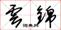 朱锡荣云锦草书怎么写