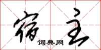 朱锡荣宿主草书怎么写