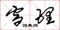 朱锡荣雪理草书怎么写
