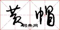 朱锡荣黄帽草书怎么写