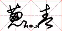 朱锡荣葱青草书怎么写
