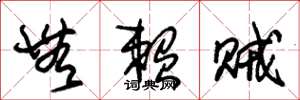 朱锡荣无赖贼草书怎么写