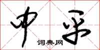 朱锡荣中平草书怎么写