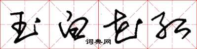 朱锡荣玉白花红草书怎么写