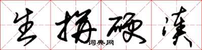 朱锡荣生拼硬凑草书怎么写